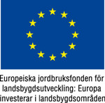 Logotype för Europeiska jordbruksfonden för landsbygdsutveckling: Europa investerar i landsbygdsområden.